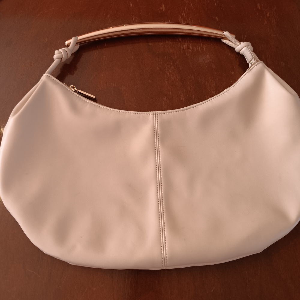 Ann Taylor Cream Hobo Bag with Gold Accent - Picture 6 of 6